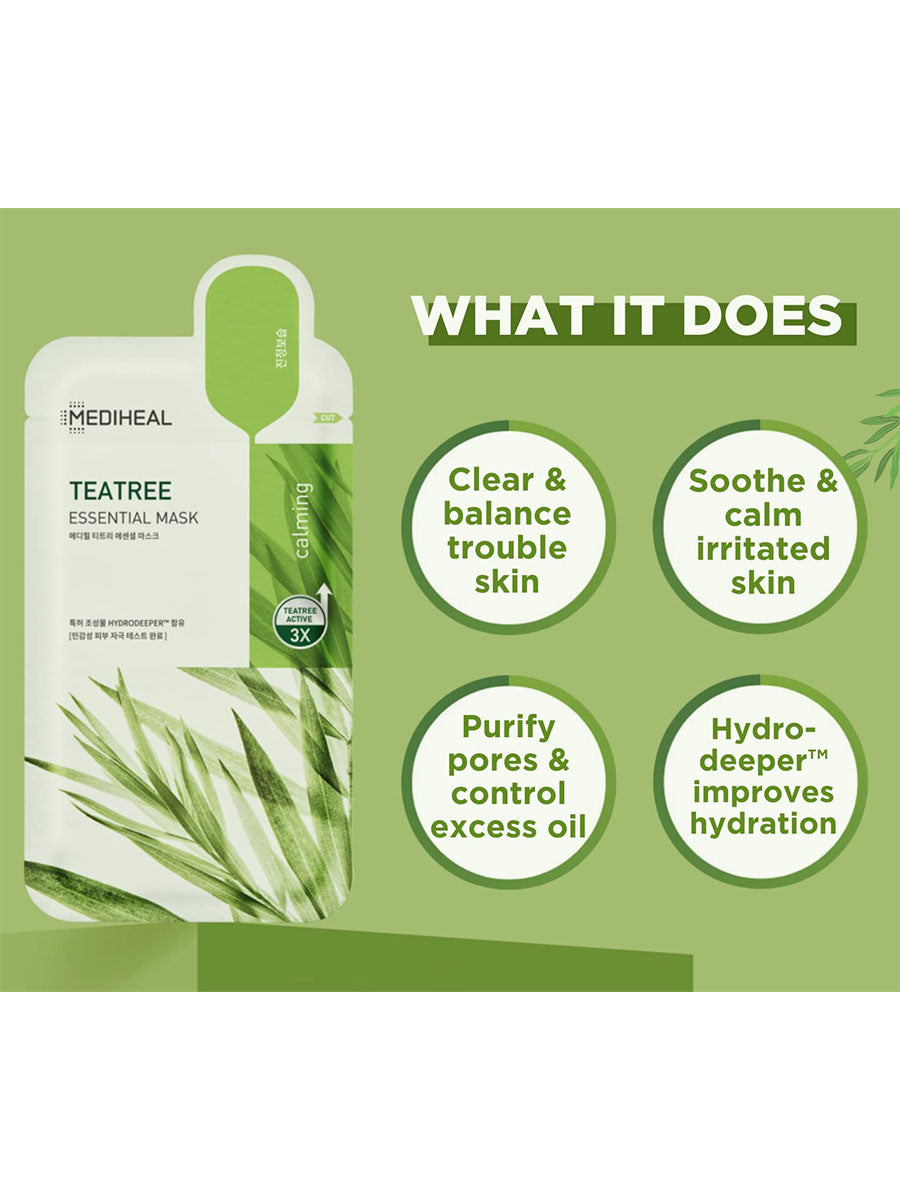 Mediheal - Teatree Essential Mask 1Pcs, 1Box(10Pcs)