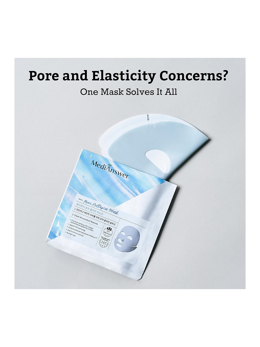 [MediAnswer] Pore Collagen Mask (1Sheet Or 1Box(5Pcs)