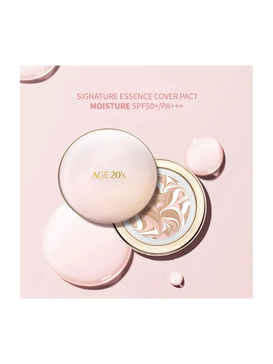 AGE 20's Signature Essence Cover Pact Moisture - 1pack(14g + Refill 14g) #21, #23