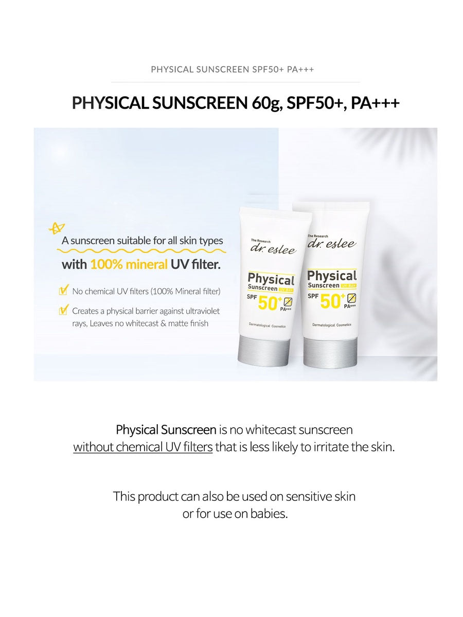 Dr. Eslee Physical Sunscreen SPF 50 ++++ 60G