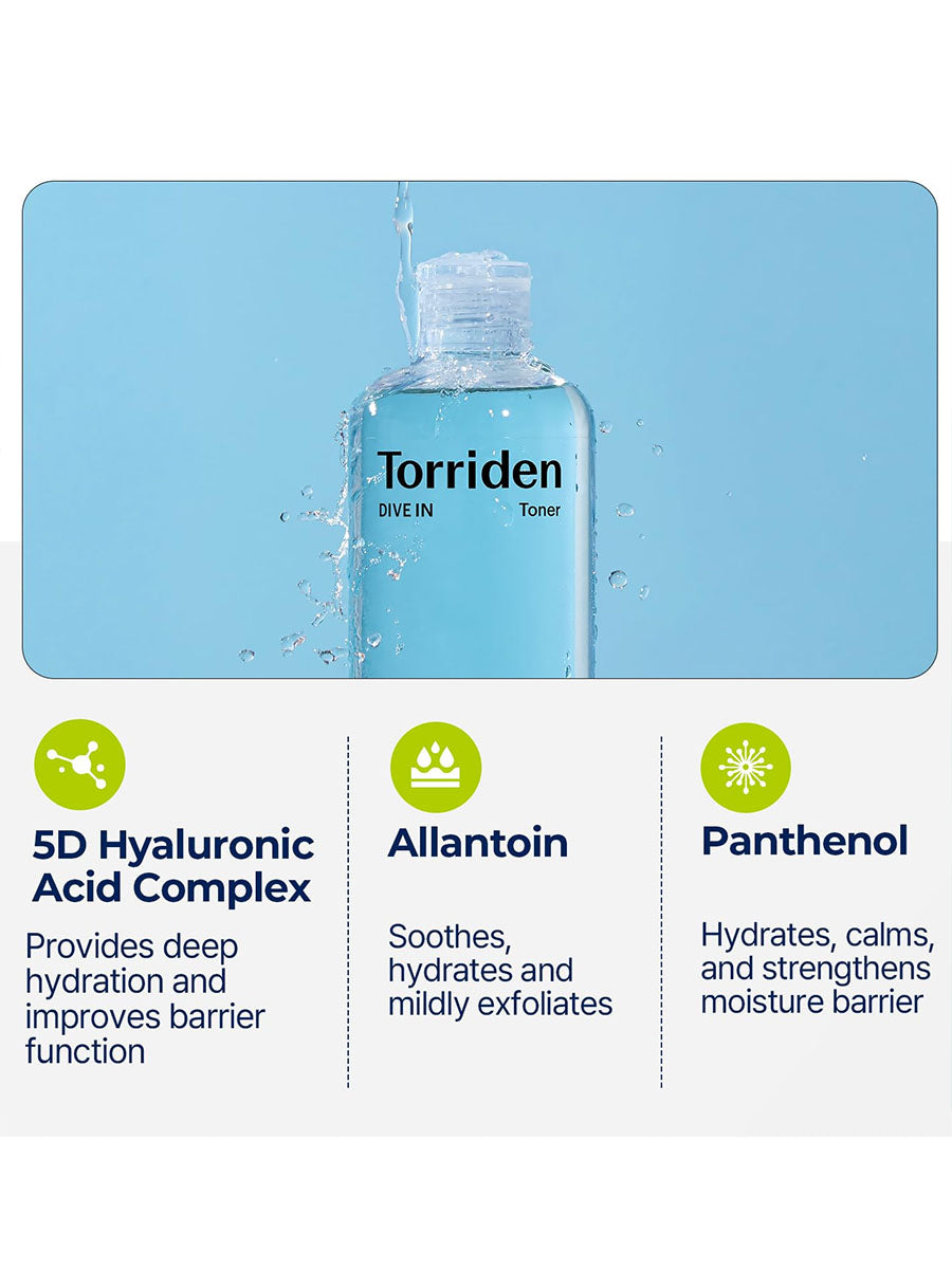 Torriden Dive-in Low-Molecular Hyaluronic Acid Toner 10.14 fl oz